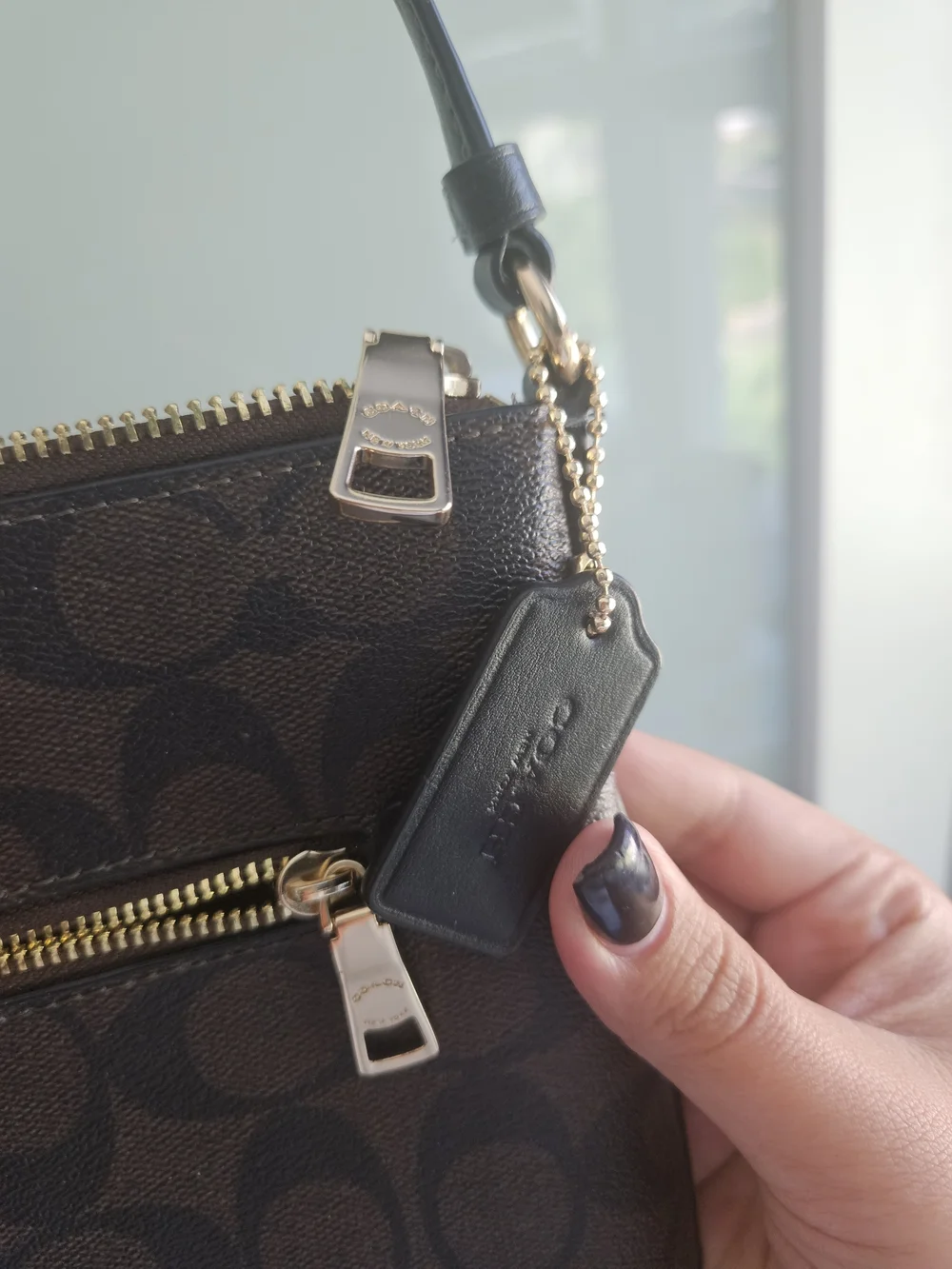 COACH Brown Signature Crossbody Bag